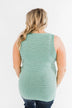 Love Has A Way Striped Tie Tank Top- Mint