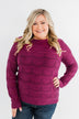 Royal Harmony Open Knit Sweater- Deep Magenta