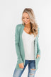 Light Weight Open Front Cardigan- Antique Teal