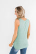 Love Has A Way Striped Tie Tank Top- Mint