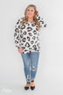 Forever Wild Pink Leopard Pullover - Off White