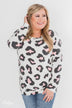 Forever Wild Pink Leopard Pullover - Off White