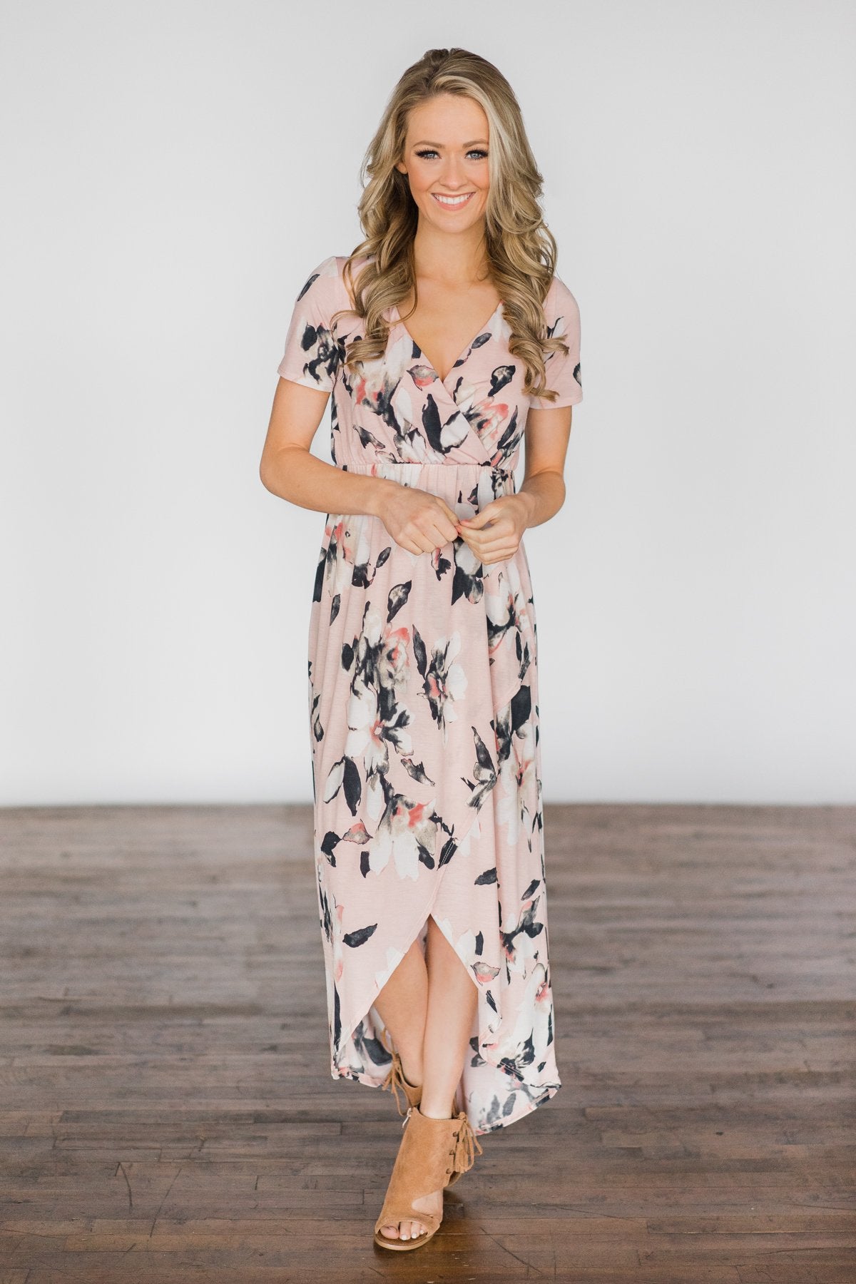 BayDream Believer ~ Pink Floral Maxi Dress