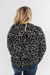 Love To Lean On Speckled Blouse- Black