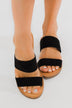 Soda Allie Slip On Sandals- Black