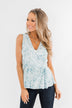 What She Wants Tie Tank Top- Light Blue