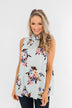Gracefully In Love Tank Top- Light Mint Blue