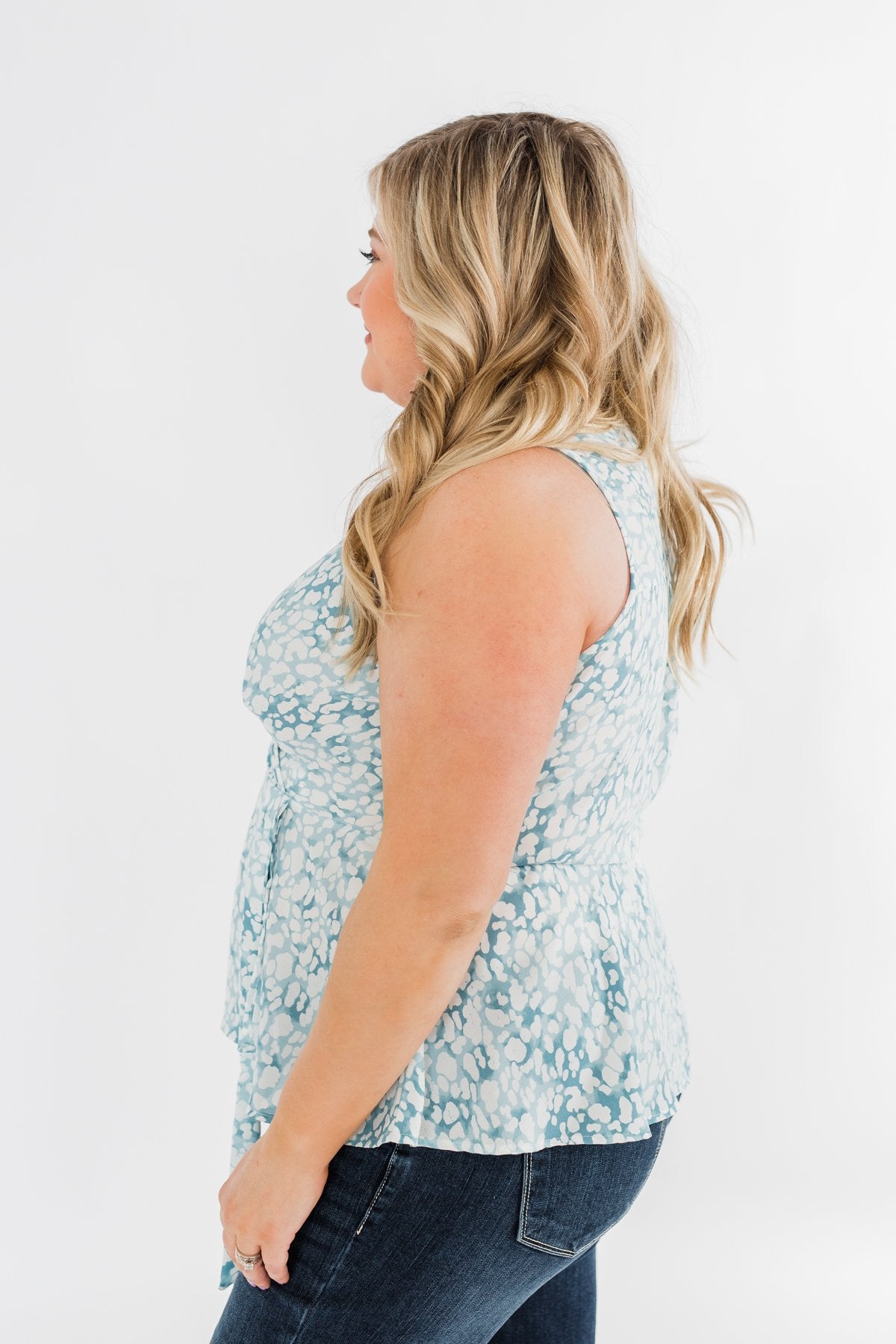What She Wants Tie Tank Top- Light Blue