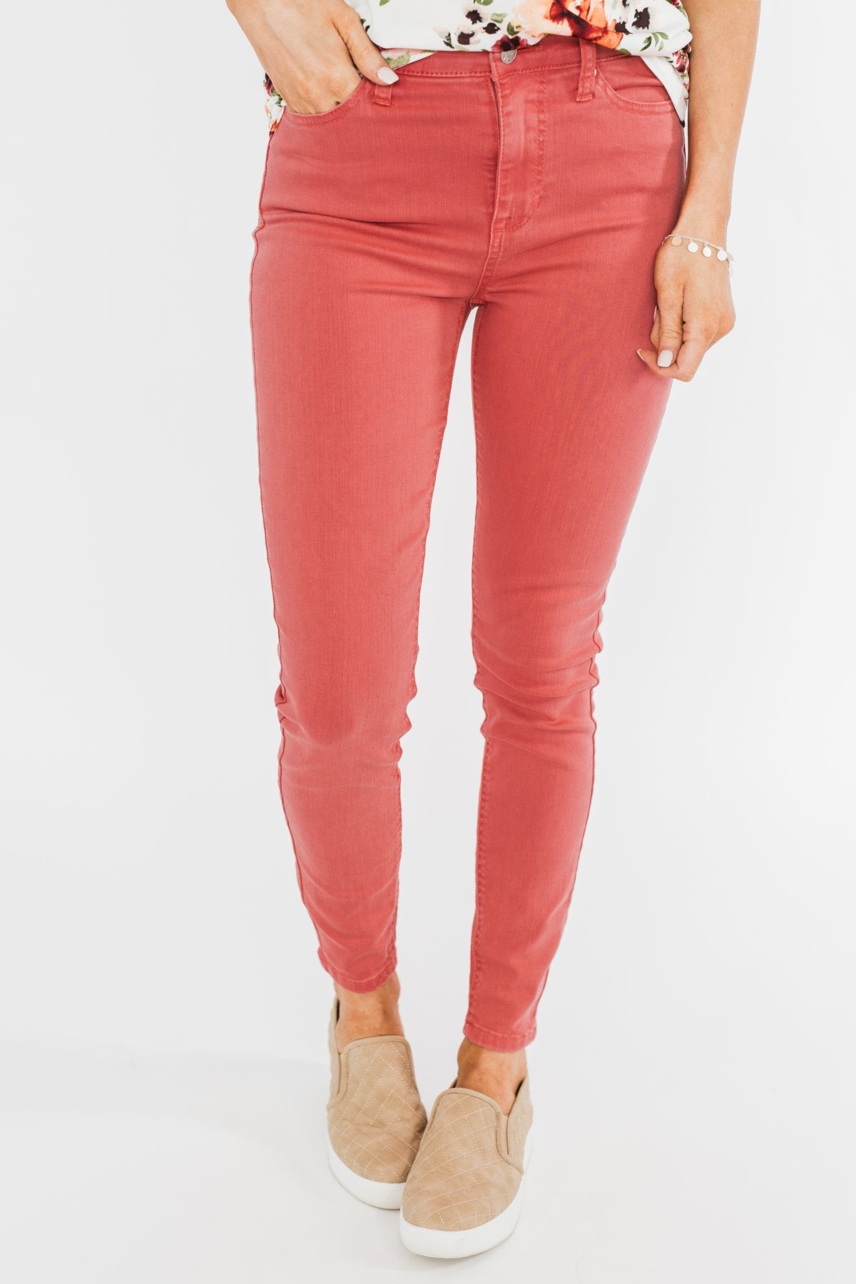 Celebrity Pink Skinny Jeans- Coral