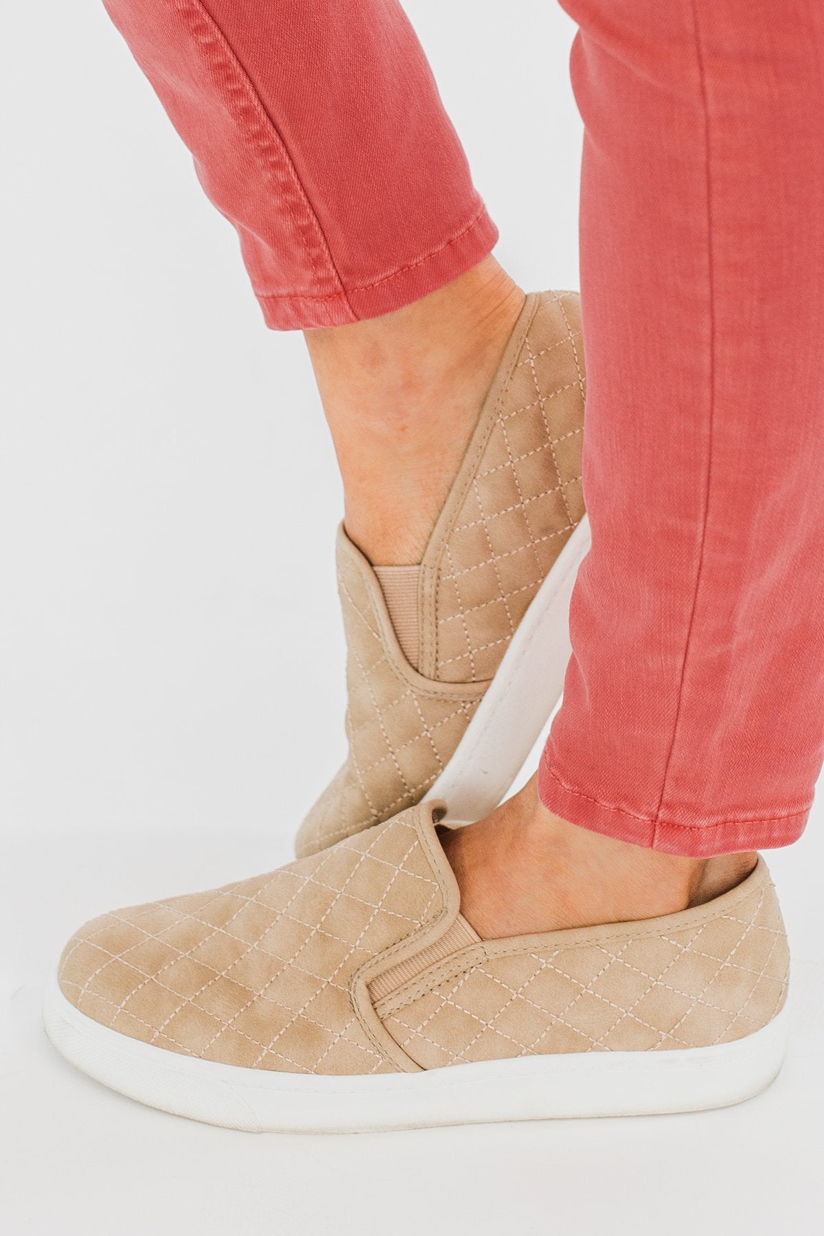 Soda Alone Slip On Sneakers- Taupe