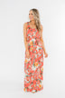 Floral Maxi Dress- Coral