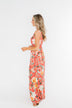 Floral Maxi Dress- Coral
