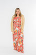 Floral Maxi Dress- Coral