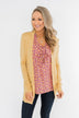 Light Weight Open Front Cardigan- Golden Yellow
