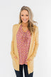 Light Weight Open Front Cardigan- Golden Yellow