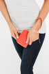 Wristlet Wallet- Deep Coral
