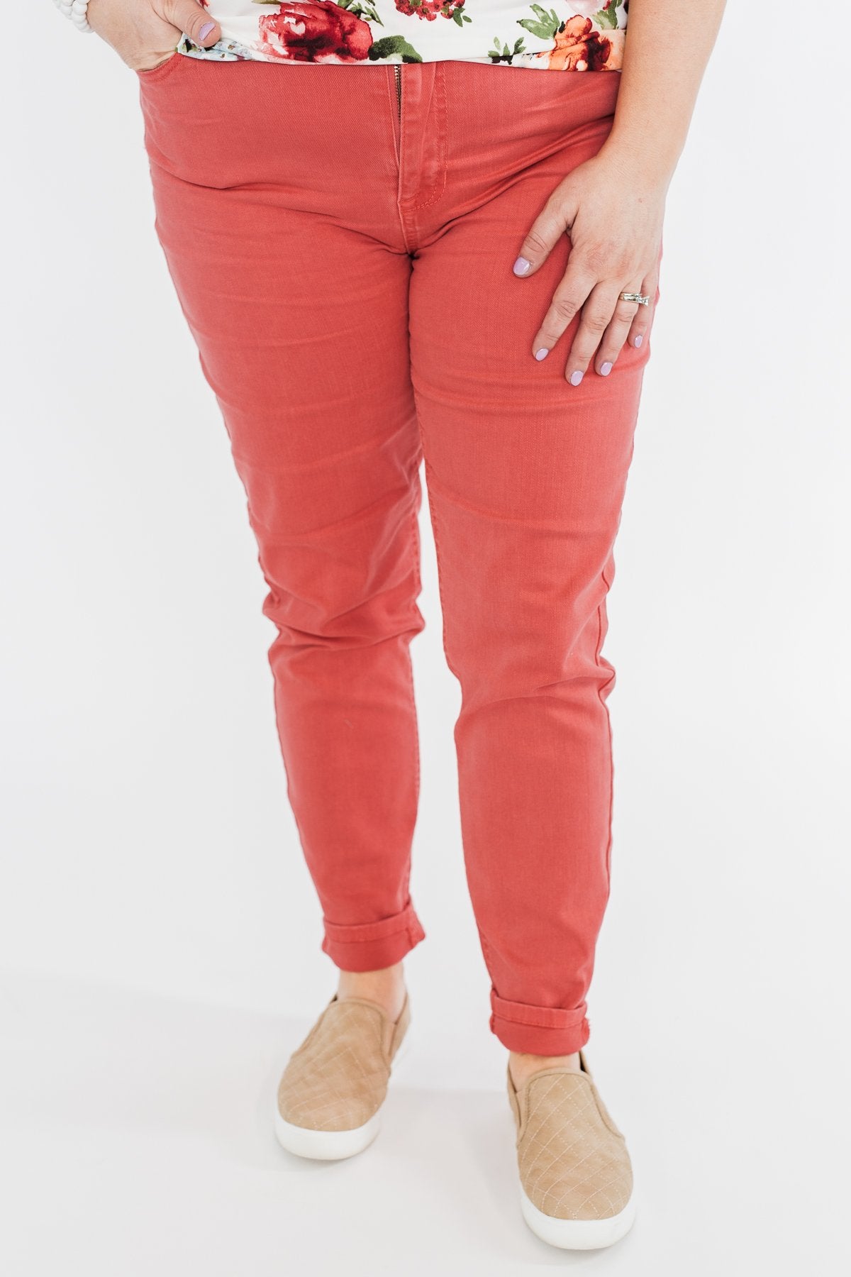 Celebrity Pink Skinny Jeans- Coral