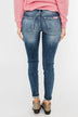 KanCan Distressed Skinny Jeans- Aztec Patch