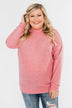Another Day Long Sleeve Knit Sweater- Pink