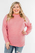 Another Day Long Sleeve Knit Sweater- Pink