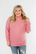 Another Day Long Sleeve Knit Sweater- Pink