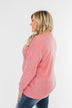Another Day Long Sleeve Knit Sweater- Pink