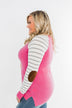 Loving Life Striped Sweater- Bubblegum Pink & Ivory