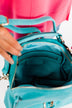 Everyday Zipper Detail Backpack- Turquoise