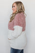 Sherpa Quarter Zip Pullover - Red & Ivory