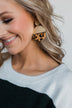Chunky Leopard Earrings- Gold
