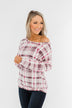 Just Wanna Have Fun Plaid Pullover Top- Purple Tones