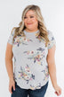 Lavish In Love Floral Top- Light Silver Purple
