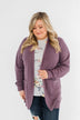 Share The Love Knit Cardigan- Dusty Eggplant