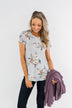 Lavish In Love Floral Top- Light Silver Purple
