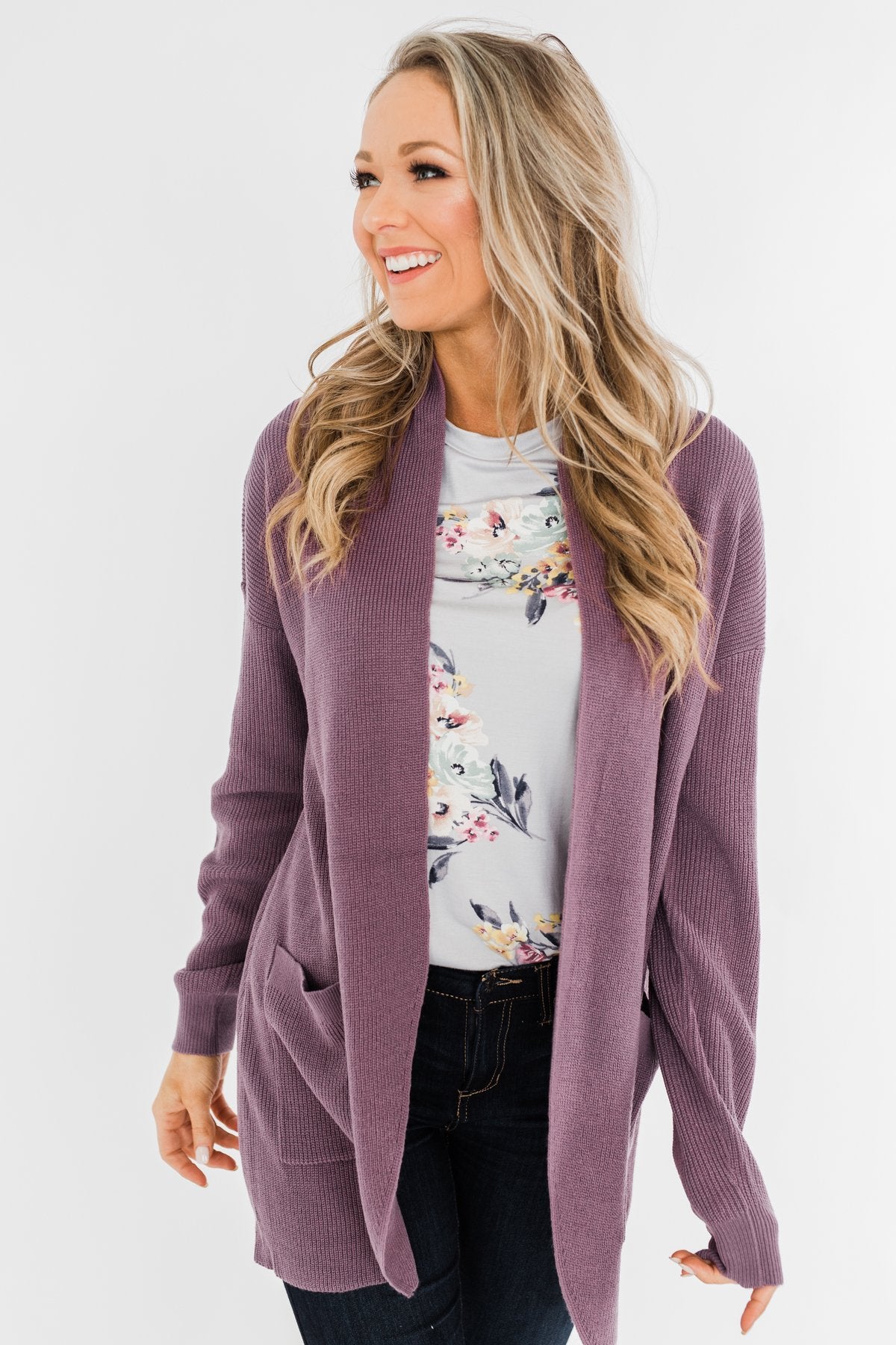 Lavish In Love Floral Top- Light Silver Purple