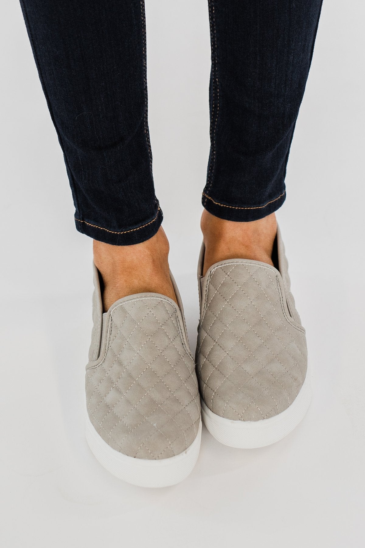 Soda Alone Slip On Sneakers- Grey
