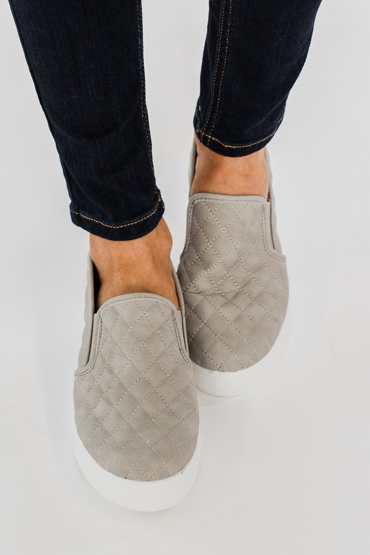 Soda Alone Slip On Sneakers- Grey