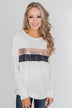Shine For You Sequin Pullover Top - Ivory