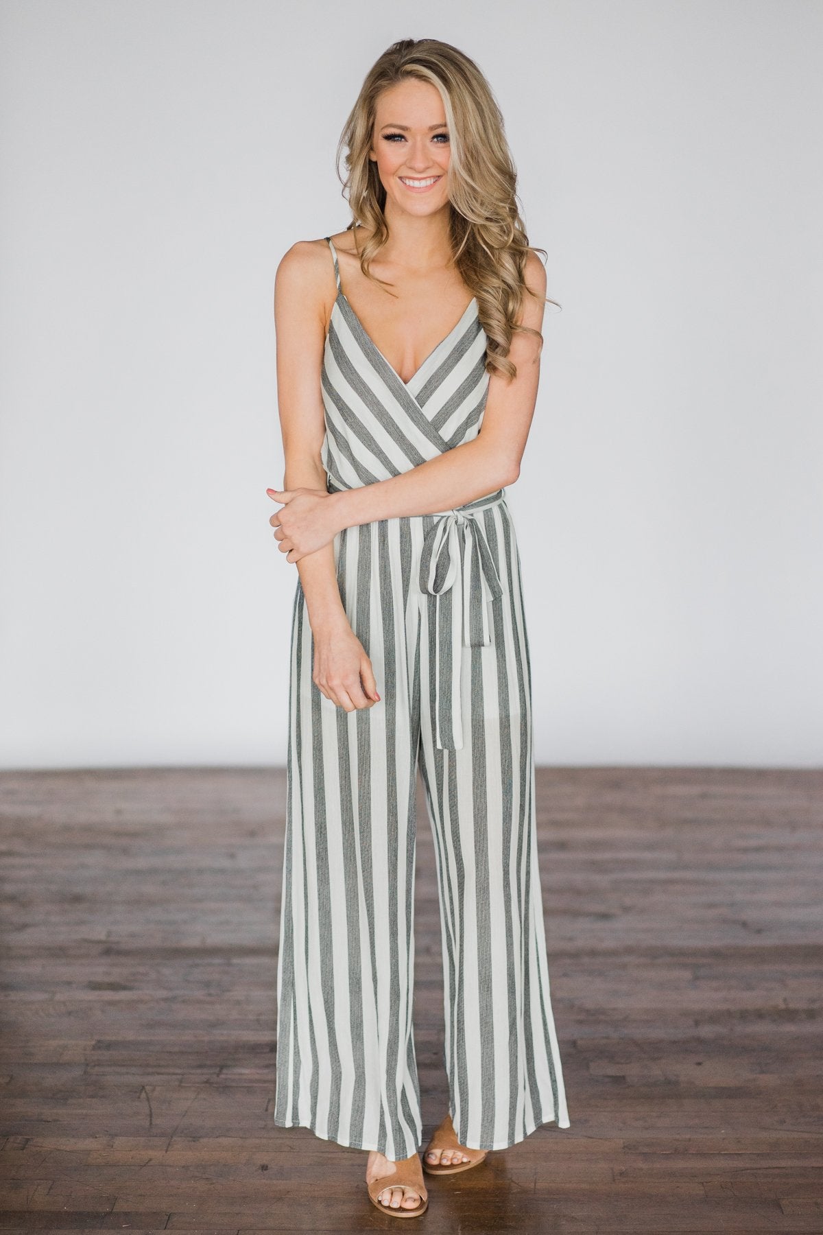 Not Your Bae Striped Jumpsuit