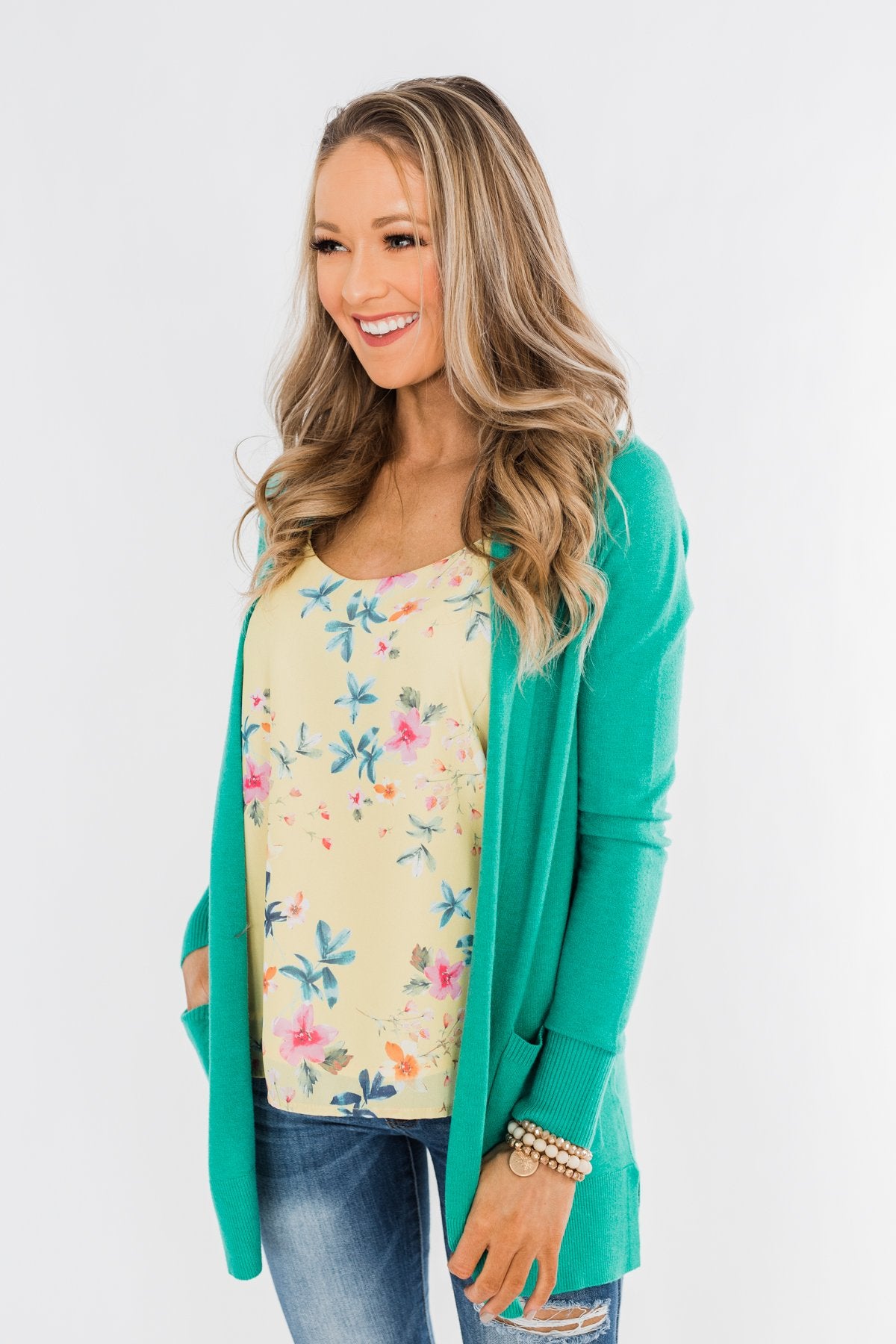 Bright and Beautiful Tank Top- Yellow & Pink
