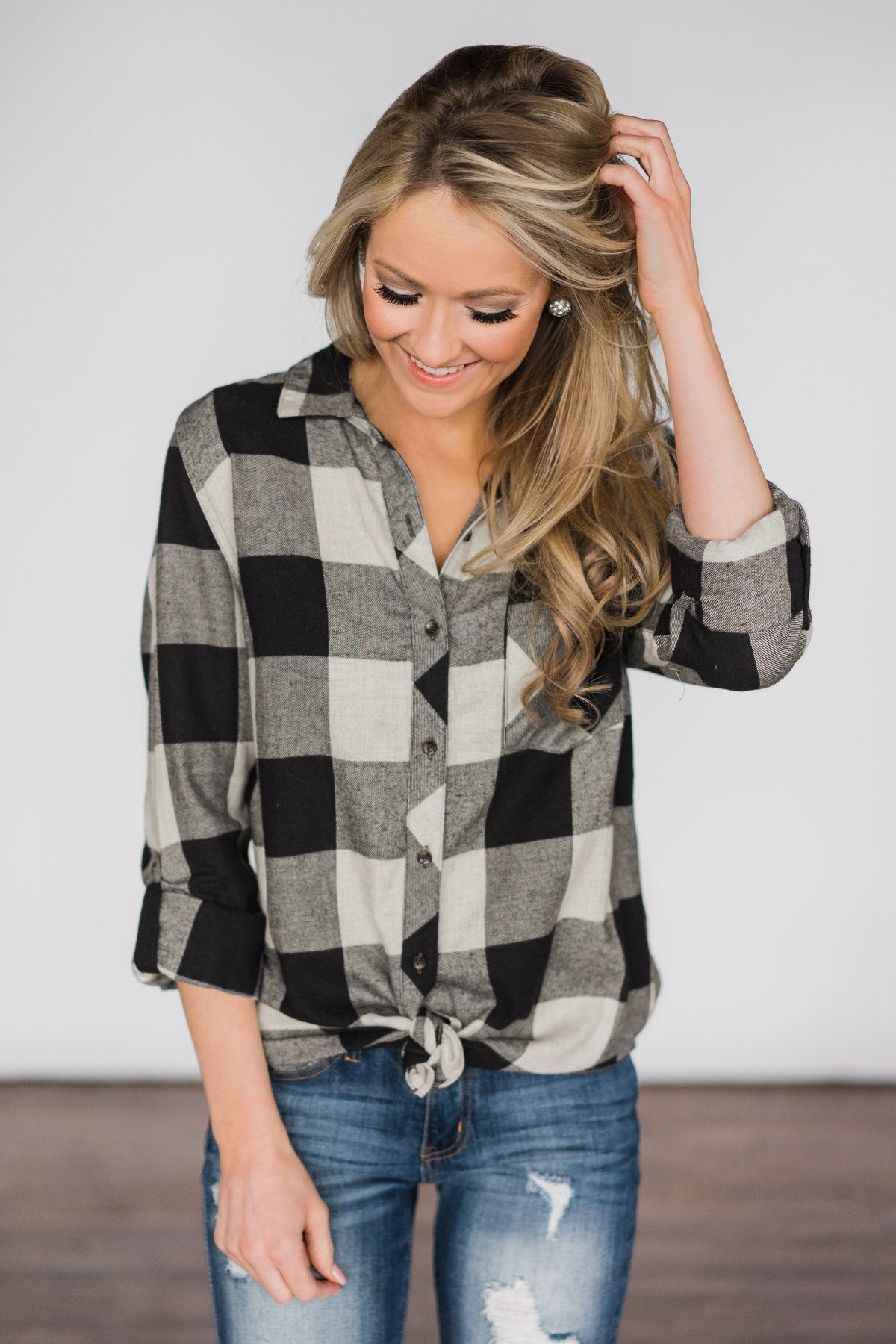 Thread & Supply Checkered Flannel Button Up Shirt