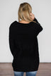 Fold Over Black Sweater