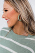 Lucite Hoop Earrings- Mint