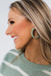 Lucite Hoop Earrings- Mint