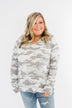 Turning Heads Lightweight Hoodie- Grey Camo