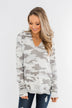 Turning Heads Lightweight Hoodie- Grey Camo