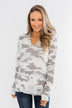 Turning Heads Lightweight Hoodie- Grey Camo