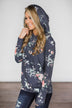 Beautiful Escape Navy Floral Hoodie