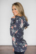Beautiful Escape Navy Floral Hoodie