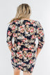 Caught Up In A Romance Floral Dress- Navy